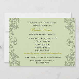 Invitación Ducha de novia, Floral vintage, Jarrón con peonías