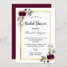 Ducha de novia florals burgundy verde boho