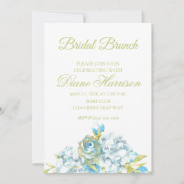 Invitación Ducha de Novia Flores Azules