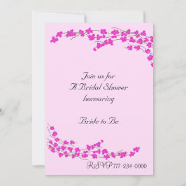 Invitación Ducha de Novia Flores Magenta