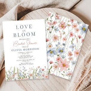 Invitación Ducha de Novia Flores Silvestres en Flor