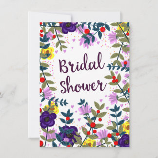 Invitación Ducha de Novia Flores Vintage