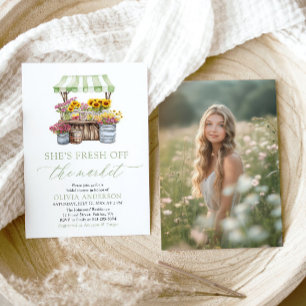Invitación Ducha de Novia Fresh Off The Market Verde