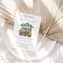 Invitación Ducha de novia fuera del mercado: Flores