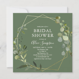 Invitación Ducha de Novia Garden Greenery Eucalipto