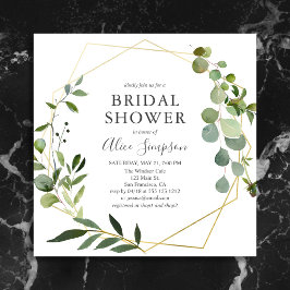 Invitación Ducha de Novia Garden Greenery Eucalipto
