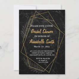 Invitación Ducha de novia geométrica en mármol falso