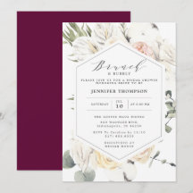 Ducha de novia geométrica floral de Eucalipto de B