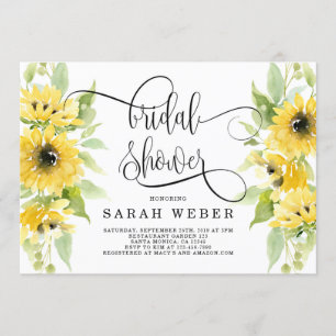 Invitación Ducha de novia girasol