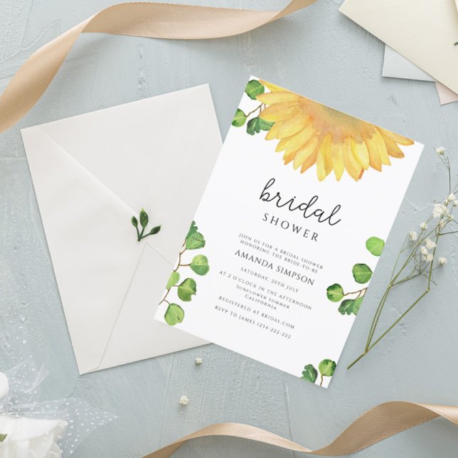 Invitación Ducha de novia girasol (Subido por el creador)