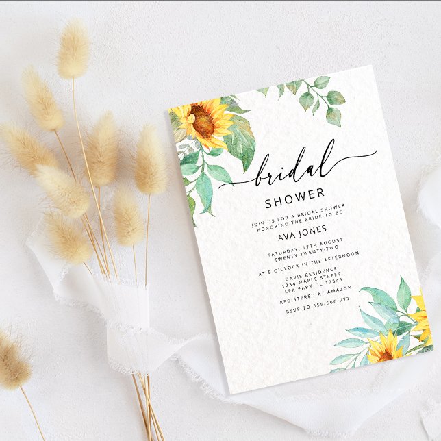 Invitación Ducha de novia girasol (Subido por el creador)