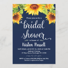 Invitación Ducha de Novia Girasoles Marina