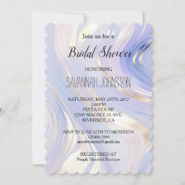 Invitación Ducha de Novia Glam Lavanda Dorada