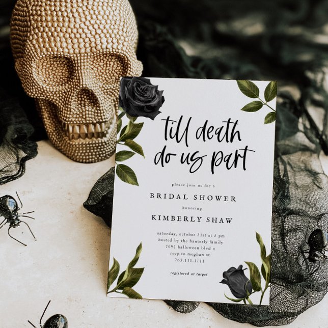 Invitación Ducha de novia gótica blanca hasta la muerte (Subido por el creador)