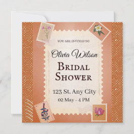 Invitación Ducha de novia Groovy