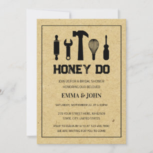 Invitación Ducha de Novia Honey Do Wedding