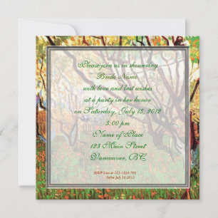Invitación ducha de novia, Huerto en flor Vincent van Gogh