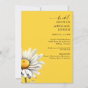 Invitación Ducha de Novia II Tallo de Margarita Amarillo de P