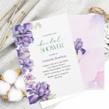 ducha de novia IRIS FLOWER Watercolor