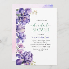 Invitación ducha de novia IRIS FLOWER Watercolor