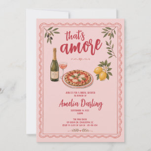 Invitación Ducha de Novia Italiana Amor Personalizado