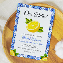 Ducha de novia italiana mediterránea Ciao Bella