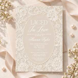 Invitación Ducha de Novia 'Laced In Love'
