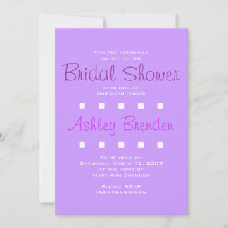 Invitación Ducha de novia Lavender