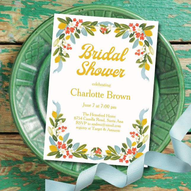 Invitación Ducha de novia Lemons Garland (Subido por el creador)