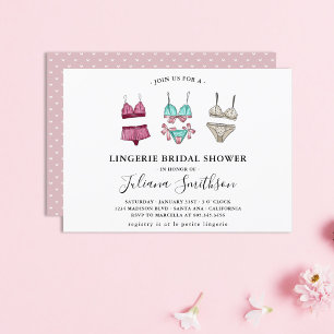 Invitación Ducha de Novia Lencería