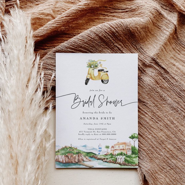Invitación Ducha de novia limón en Italia mediterránea (Subido por el creador)