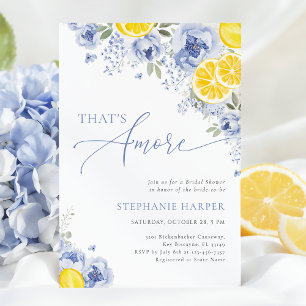 Invitación Ducha de Novia Limón Italiano That's Amore
