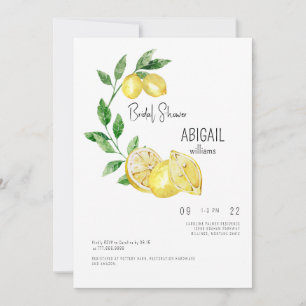 Invitación Ducha de Novia Limones Tropicales Modernos