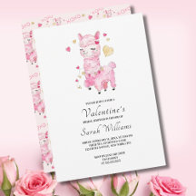 Ducha de Novia Llama Rosa Acuarela