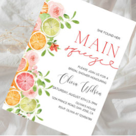 Invitación Ducha de Novia Main Squeeze - Novia Limón Cítrico