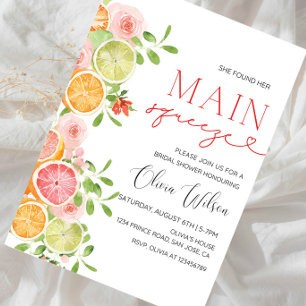 Invitación Ducha de Novia Main Squeeze - Novia Limón Cítrico