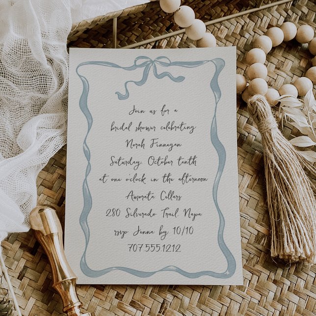Invitación Ducha de novia manuscrita de barba romántica (Subido por el creador)