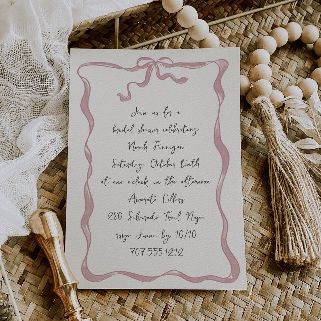 Invitación Ducha de novia manuscrita de barba romántica (Subido por el creador)