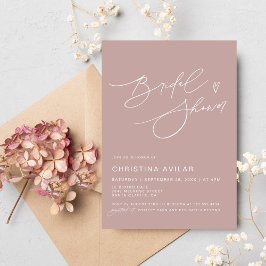 Invitación Ducha de novia manuscrita minimalista
