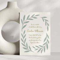 Ducha de novia manuscrita verde sabio