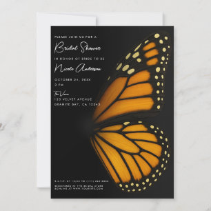 Invitación Ducha de Novia Mariposa Monarca en Metamorfosis