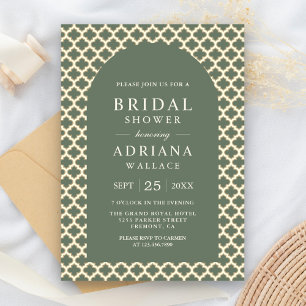 Invitación Ducha de Novia Marroquí con Arco de Cuatro Hojas e