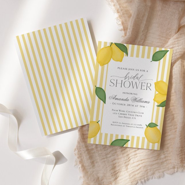 Invitación Ducha de novia mediterránea italiana con limón a r (Subido por el creador)