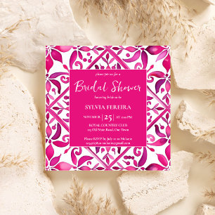 Invitación Ducha de novia mexicana de talavera española negri