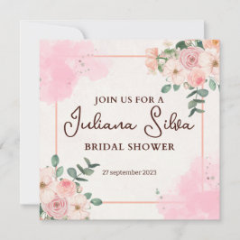 Invitación Ducha de novia Minimalista crema