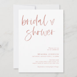 Invitación Ducha de novia minimalista de Rubor | Boho Bridal
