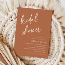 Ducha de Novia Minimalista de Terracota
