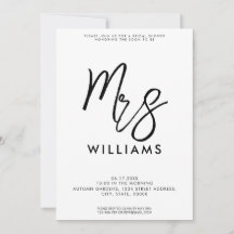 Ducha de Novia Minimalista Moderna Simple