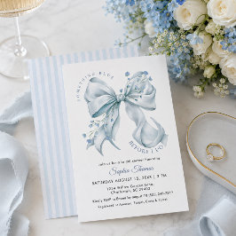 Invitación Ducha de Novia Moderna Algo Azul Antes de Casarme
