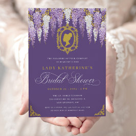 Invitación Ducha de novia morada
